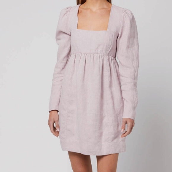 GANNIHEMP MINI DRESS IN LIGHT LILAC Size 40-4-6